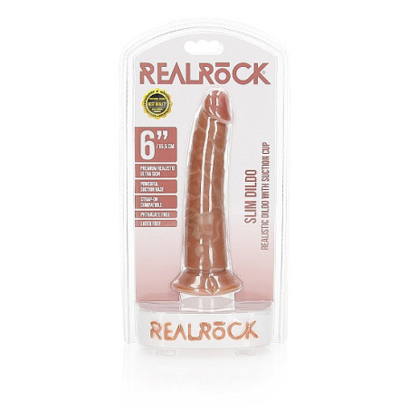 Fallo piccolo tan Dildo without Balls with Suction Cup - 6''/ 15,5 cm