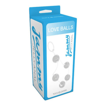 Palline del piacere anali vaginali jelly anal love balls crystal white