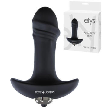 Vibratore anale realistico stimolatore plug vaginale nero in silicone fallo dildo vibrante anal bow