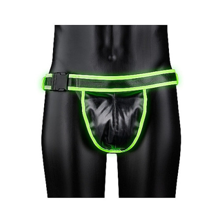 Sospensorio uomo Buckle Jock Strap - GitD - Neon Green/Black