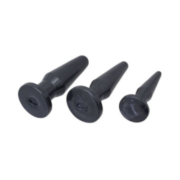 Kit fallo anale sex toys black mini medium maxi dildo nero plug anale sex toys