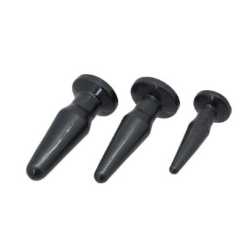 Kit fallo anale sex toys black mini medium maxi dildo nero plug anale sex toys