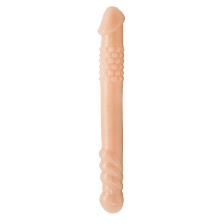 Fallo doppio dildo vaginale anale realistico sex toy per uomo e donna color carne