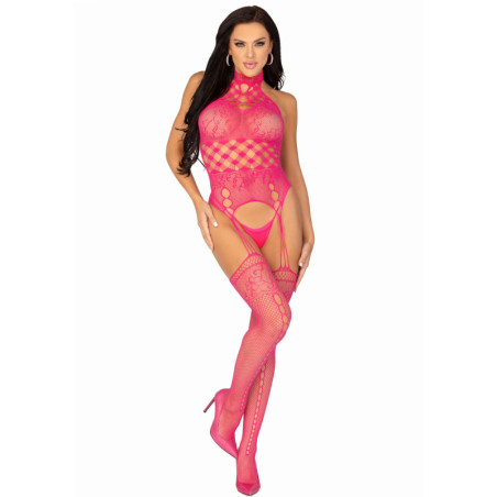 Tutina erotica High Neck Lace Bodystocking