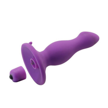 Vibratore anale plug dildo fallo vibrante anal butt purple sex toys