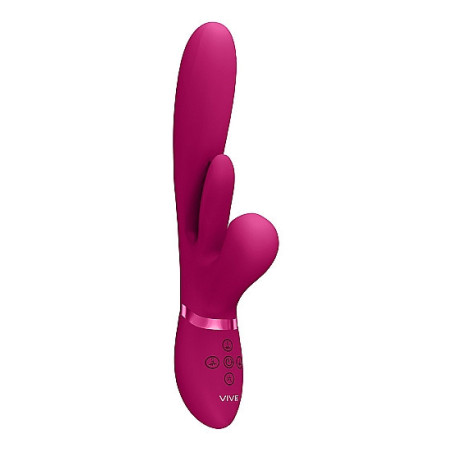 Vibratore rabbit Thrusting GSpot Flapper PulseWave Clit Stimulator Pink