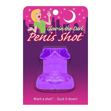 Bicchiere Glow in the Dark Penis Shot Purple