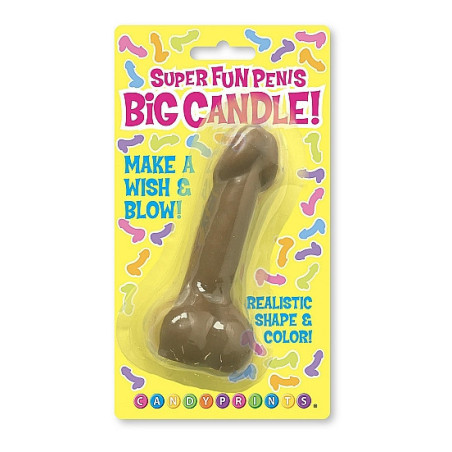 Candela divertente Super Fun Big Penis Candle Brown