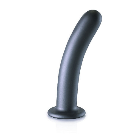 Dildo vaginale con ventosa Smooth G-Spot Dildo 7'' / 17 cm Gun Metal