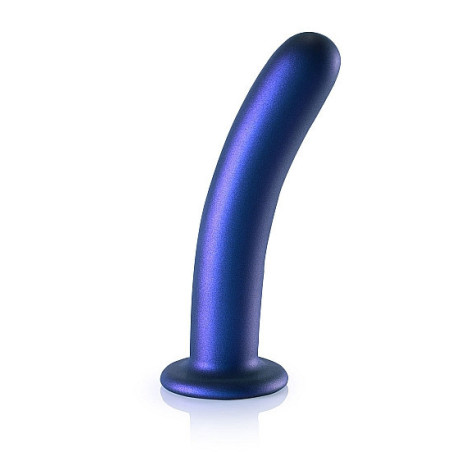 Dildo vaginale con ventosa Smooth G-Spot Dildo 7'' / 17 cm Metallic Blue