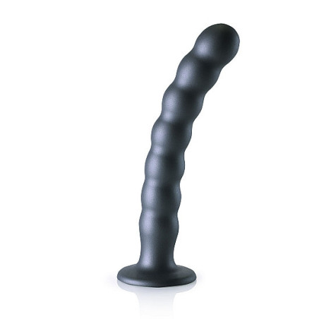 Dildo vaginale con ventosa a sfere Beaded G-Spot Dildo 8'' / 20,5 cm Gun Metal