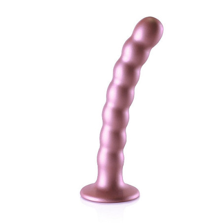 Dildo vaginale con ventosa a sfere Beaded G-Spot Dildo 5'' / 13 cm Rose Gold