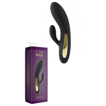 Vibratore Rabbit in silicone dildo nero doppio fallo vibrante stimolatore per clitoride donna