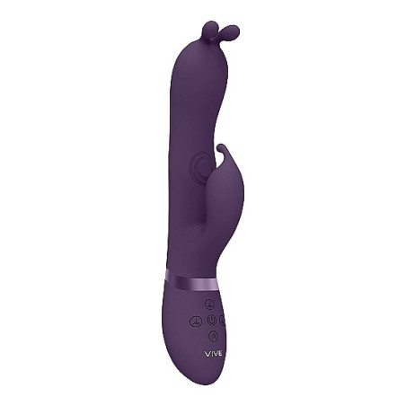 Vibratore vaginale rabbit Triple Action Vibrating Rabbit with PulseWave Shaft Purple