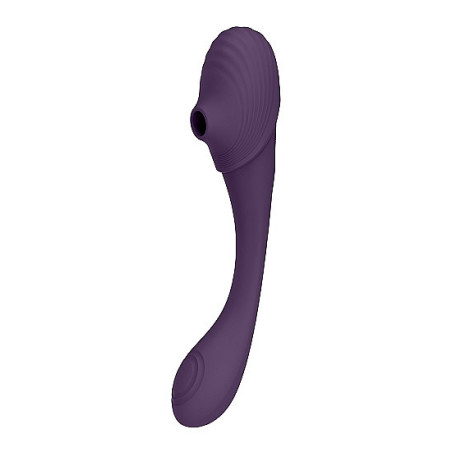 Vibratore vaginale Double Ended Pulse Wave Air-Wave Bendable Vibrator Purple