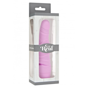 Vibratore vaginale anale pink realistico fallo dildo vibrante in silicone slim sex toys