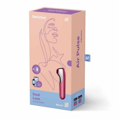 Succhia Clitoride Vibratore vaginale Dual Love red