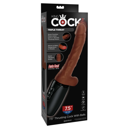 Vibratore realistico King Cock Plus Triple Threat