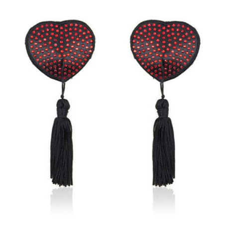 Copricapezzoli adesivi con frange shine red nipples cover heart