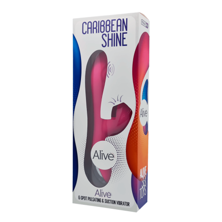 Vibratore vaginale con succhia clitoride Caribbean Shine pink