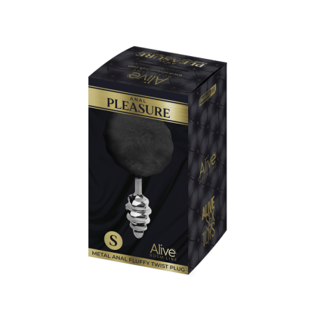 Plug anale con coda Metal Anal Fluffy Twist Plug S