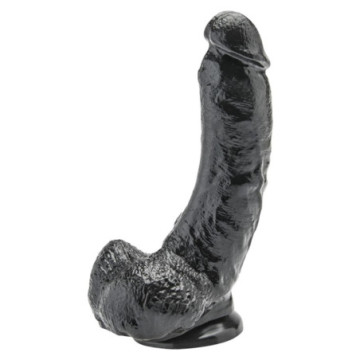 Fallo realistico nero con ventosa dildo black morbido sex toys big 23 cm get real