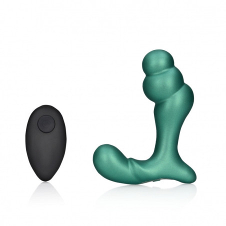 Vibratore anale per prostata Stacked Vibrating Prostate Massager with Remote Control Metallic Green