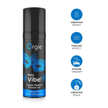 Lubrificante intimo stimolante orgie gel SEXY VIBE liquid vibrator