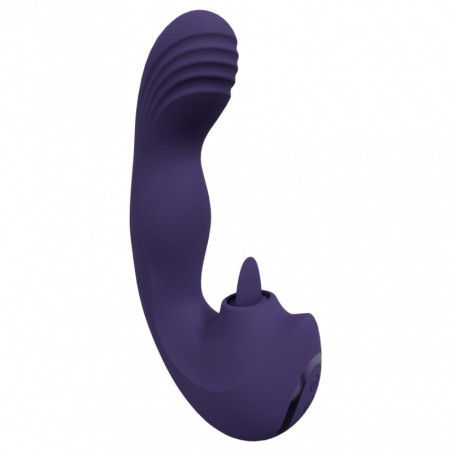 Vibratore vaginale Yumi Triple Motor G-Spot Finger Motion Vibrator and Flickering Tongue Stimulator Purple