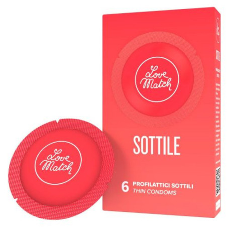 Preservativi sottili Profilattici love match 6 pezzi