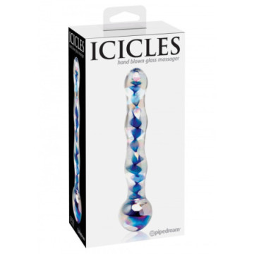 Dildo vaginale anale in vetro icicles no 8 massaggiatore intimo glass stimolatore  sex toy