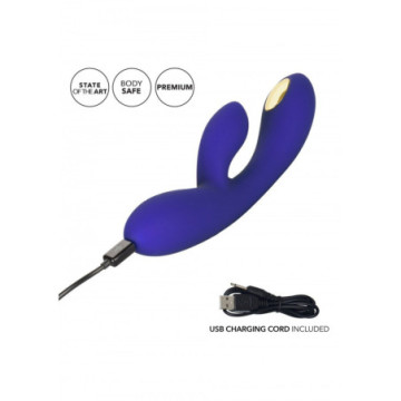 Vibratore rabbit ricaricabile dildo doppio fallo vibrante impermeabile con stimolatore clitoride