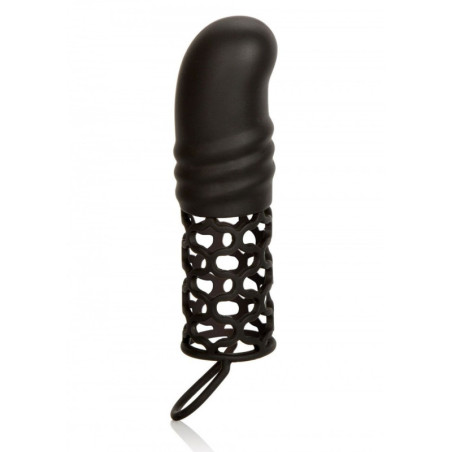 guaina fallica nero sex toys prolunga per il pene indossabile estensione per allungare