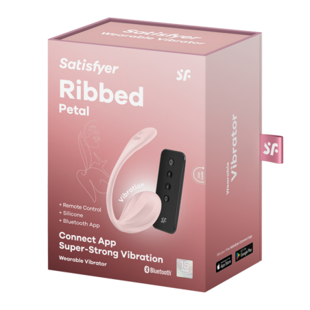 Ribbed Petal Connect App - Vibratore di coppia - Rose