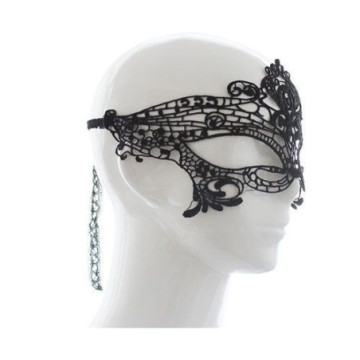 Royal mask black maschera nera in simil pizzo per donna fetish sexy mini