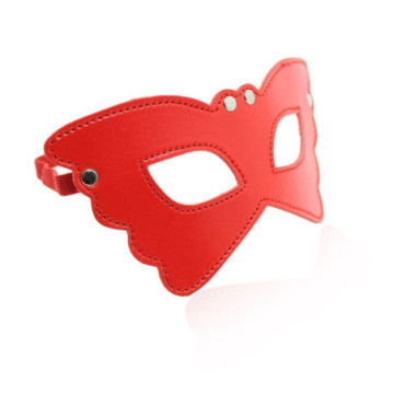 Butterfly mask red maschera indossabile bondage fetish sexy per uomo e donna 