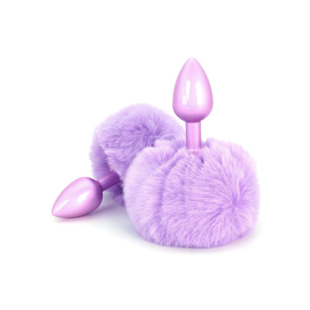 Plug in metallo liscio con coda Bunnytail Toyjoy