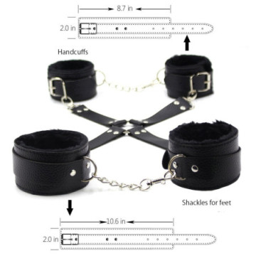 Top bondage kit fetish corda morso collare costrittivo nero frusta manette cavigliere