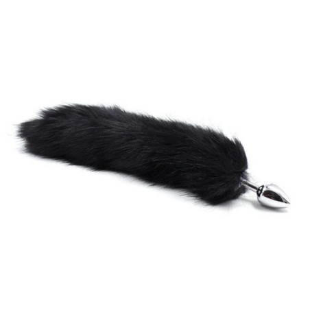 Plug anale con coda long fox tail nera