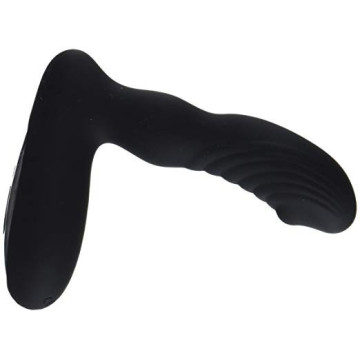 Vibratore anale rotante dildo anal plug ricaricabile nero in silicone