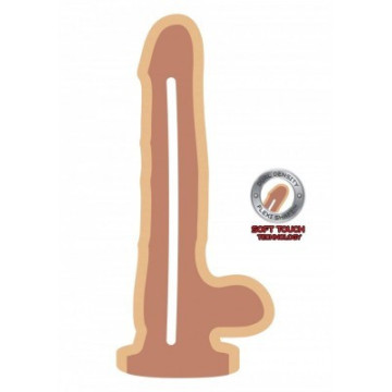 Fallo vaginale dildo realistico con testicoli e ventosa