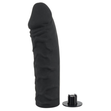 Fallo dildo indossabile strap on realistico vaginale anale in silicone nero per donna