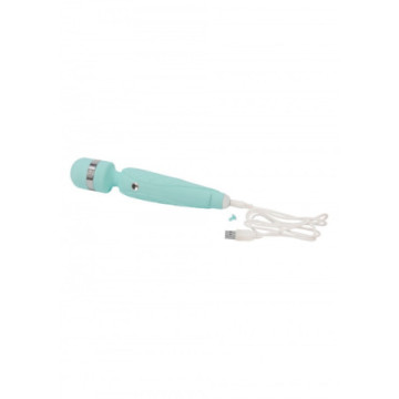 Stimolatore ricaricabile wand vibratore vaginale per clitoride in silicone blu