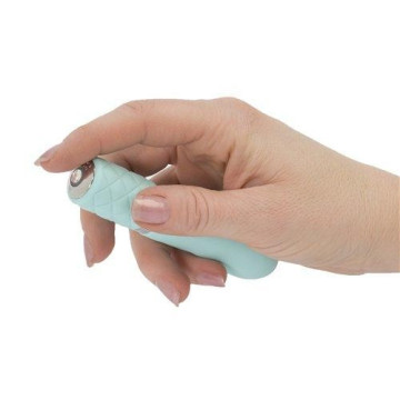 Vibratore vaginale stimolatore in silicone blu fallo vibrante mini ricaricabile