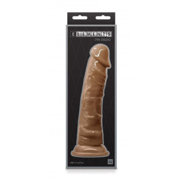 Fallo realistico con ventosa dildo vaginale 7 caramel inch morbido