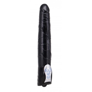 Vibratore realistico dildo fallo nero vaginale black anale vibrante impermeabile maxi big slim