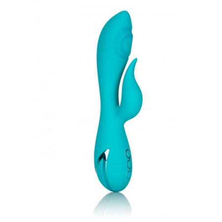 Vibratore rabbit vaginale doppio in silicone dildo fallo vibrante con stimolatore clitoride