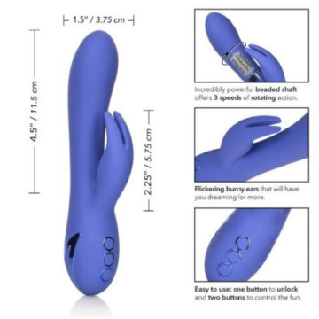 Vibratore rabbit realistico vaginale con stimolatore clitoride in silicone  fallo vibrante