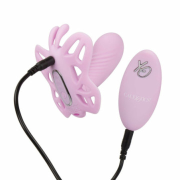 Vibratore stimolatore vaginale e clitoride indossabile con telecomando in silicone