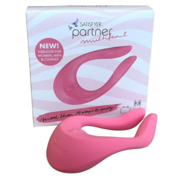 Stimolatore vaginale in silicone per coppia vibratore doppio clitoride satisfyer partner